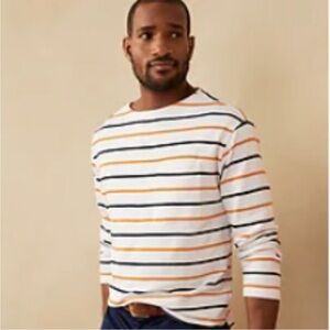 Banana Republic White Striped Men's Shirt